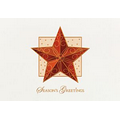 Raised Relief Ornamental Star Holiday Greeting Card (5"x7")